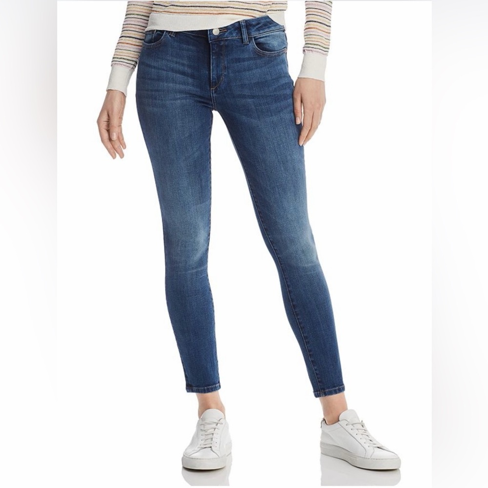 DL1961 Margaux Mid-Rise Skinny Jeans - Medium Blue Wash